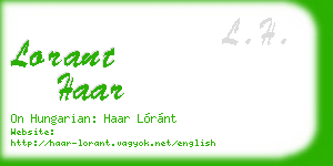 lorant haar business card
